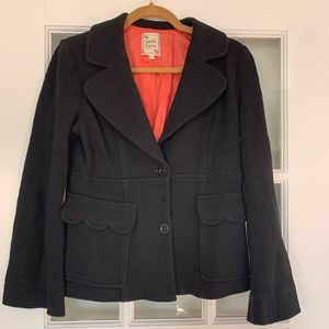 Vintage Nanette Lepore Black Knit Blazer Suit Jacket Large